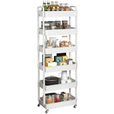 Sywhitta 3-Tier Movable Organizer with Wheels, Charming Valentine's Day Gift for Skincare Lovers, White