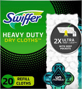 Swiffer Sweeper Heavy Duty Dry Cloths – Daily Wellness Sweep for Bedroom and Living Room, Unstopables Fresh Scent 20 Count