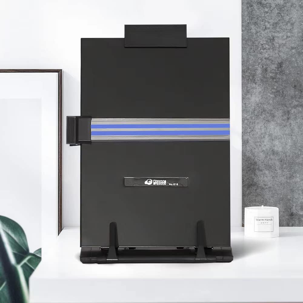 Trexmount Slim Document Holder – Minimalist Black Copy Stand for a Clean Desk Setup