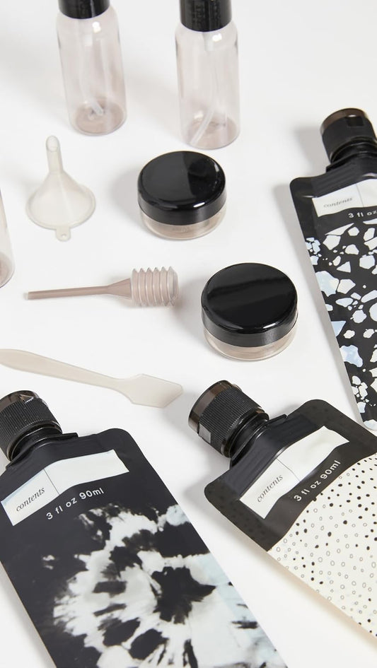 tsa-compliant 30ml and 90ml container sizes for carry-on liquids