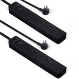 Amazon Basics Surge Protector Power Strip – Focused Home Office Desk, 6-Outlet Strip with Single On/Off Switch