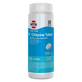 HTH 42049 Pool Care 1-Inch Chlorine Tabs – Safe and Controlled Pool Sanitation for Family Backyards, Slow-Dissolving Formula