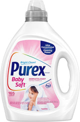 Purex Baby Soft Liquid Laundry Detergent – Hypoallergenic Baby Laundry Soap for Nursery and Kids' Room Clothes, 165 Loads