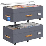 Budding Joy Under Bed Storage Bin – Stylish Bedroom Decor Organizer in Black, Beige, Grey