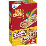 Golden Grahams Lucky Charms Cereal Bars – Kids Lunch Box Variety Pack, Grab-and-Go Snack for School and After-School, 28 Count