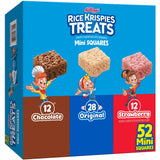 Kellogg's Rice Krispies Treats Mini Bars – After-School Snack for Kids, Chocolate Original and Strawberry, 20.1oz Box
