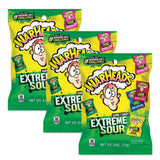 WARHEADS Extreme Sour Hard Candy - Office Candy Bowl and Desk Drawer Share Pack - 3 Pack of 2 oz Bags
