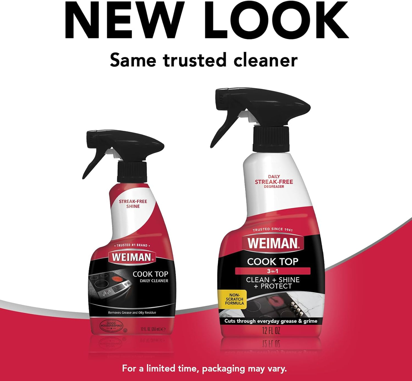 Weiman Cooktop Cleaning Spray & Microfiber Cloth – Non-Toxic Bleach-Free Formula Safer Around Kids and Food Prep