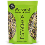 Wonderful Pistachios No Shells Roasted & Salted, Clean Two-Ingredient Snack for Wellness Kitchens, 24 Ounce Pouch