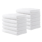 Yoofoss Bamboo Washcloths 10 Pack in Neutral Tones – Simple Face Cloths for Clutter-Free Bathroom