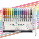 Zebra Pen MILDLINER Dual Tip Highlighter Set – Non Toxic School Supply for Kids Craft Tables and Playroom Art Projects