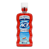 ACT Anticavity Zero Alcohol Fluoride Mouthwash for Nightly Self-Care Routine, 18 fl. oz. Enamel-Strengthening Rinse