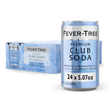 Fever-Tree Club Soda – Luxury Home Bar Mixer for Crafted Gin & Tonic and Whisky Highballs, 5.1 fl oz Cans, Pack of 24