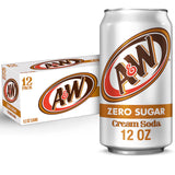 A&W Zero Sugar Root Beer Soda, 12 fl oz cans (12 pack) – Portable Root Beer for Backyard BBQs, Cookouts, and Patio Dining