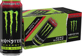 Monster Energy Zero Sugar Strawberry – Office Desk Pick-Me-Up for Long Shifts, 16 oz Can Pack of 15