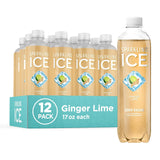 Sparkling Ice Ginger Lime Sparkling Water – Self-Care Hydration Ritual for Home Fridge, Zero Sugar Vitamin Water 17 fl oz 12 Pack