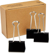 Amazon Basics Small Binder Clips as Practical Housewarming Gift, 144-Count Black Office Supply Set