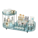 LuxeLume Vanity Co. 5-Compartment Makeup Carousel – Heartfelt Anniversary Gift for Mom, Gold-Accented Vanity Organizer for Countertop