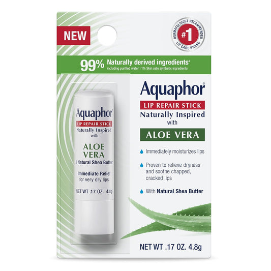 0.17 oz balm stick with aloe vera and natural shea butter
