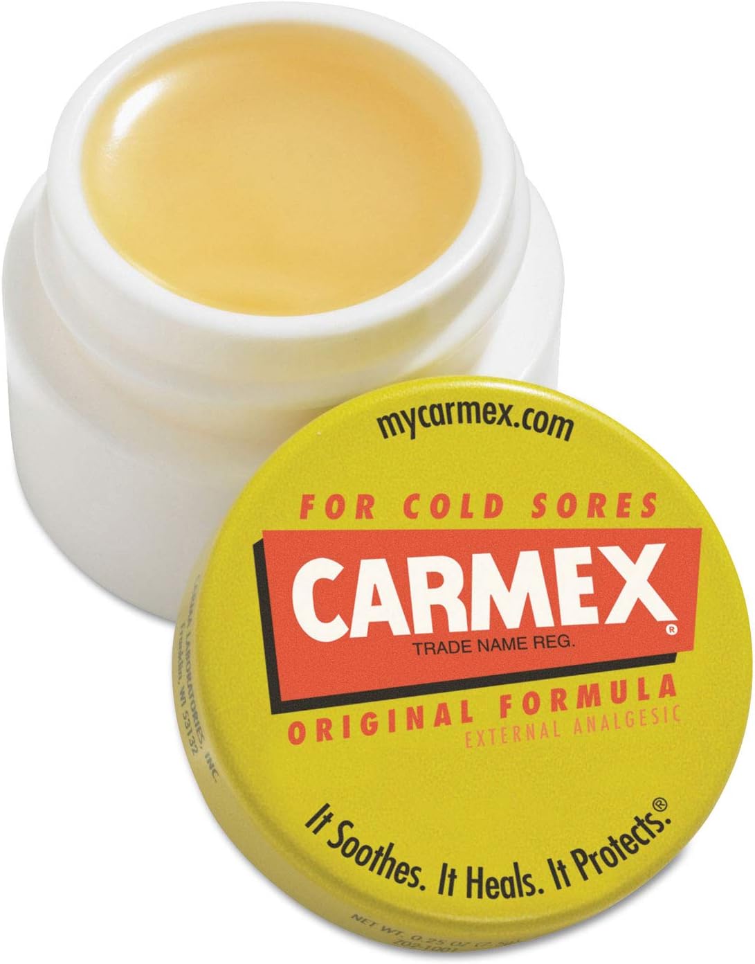 0.25 oz jar in classic carmex form factor