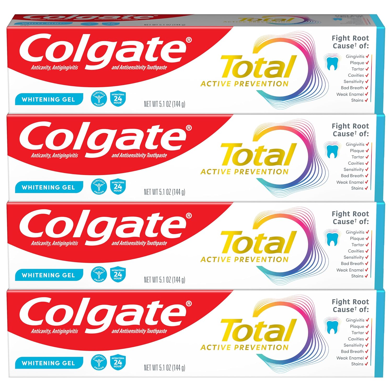 0.454% stannous fluoride active ingredient (0.15% fluoride ion) for antibacterial and anticavity action