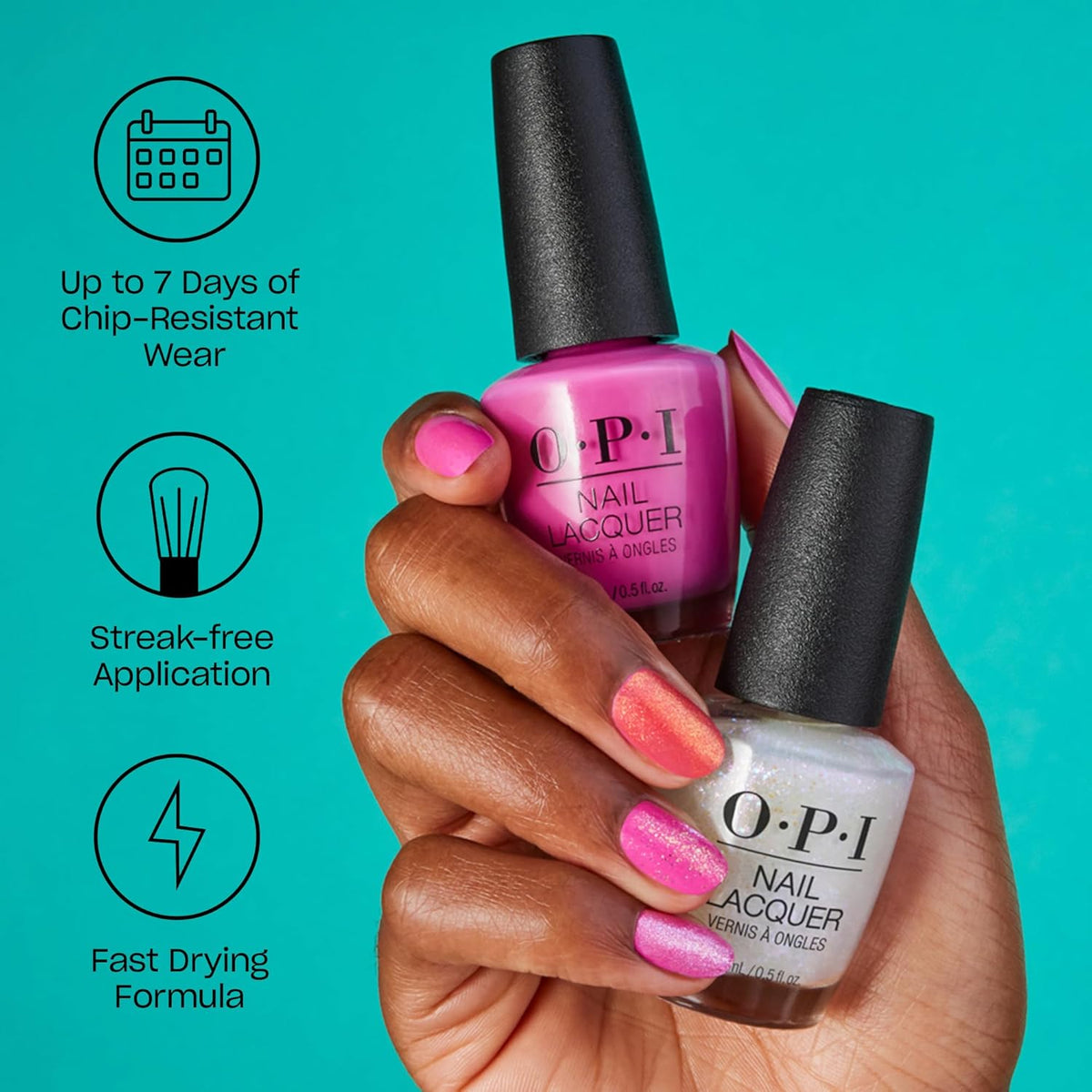 0.5 fl oz (15 ml) standard nail polish bottle size with secure cap