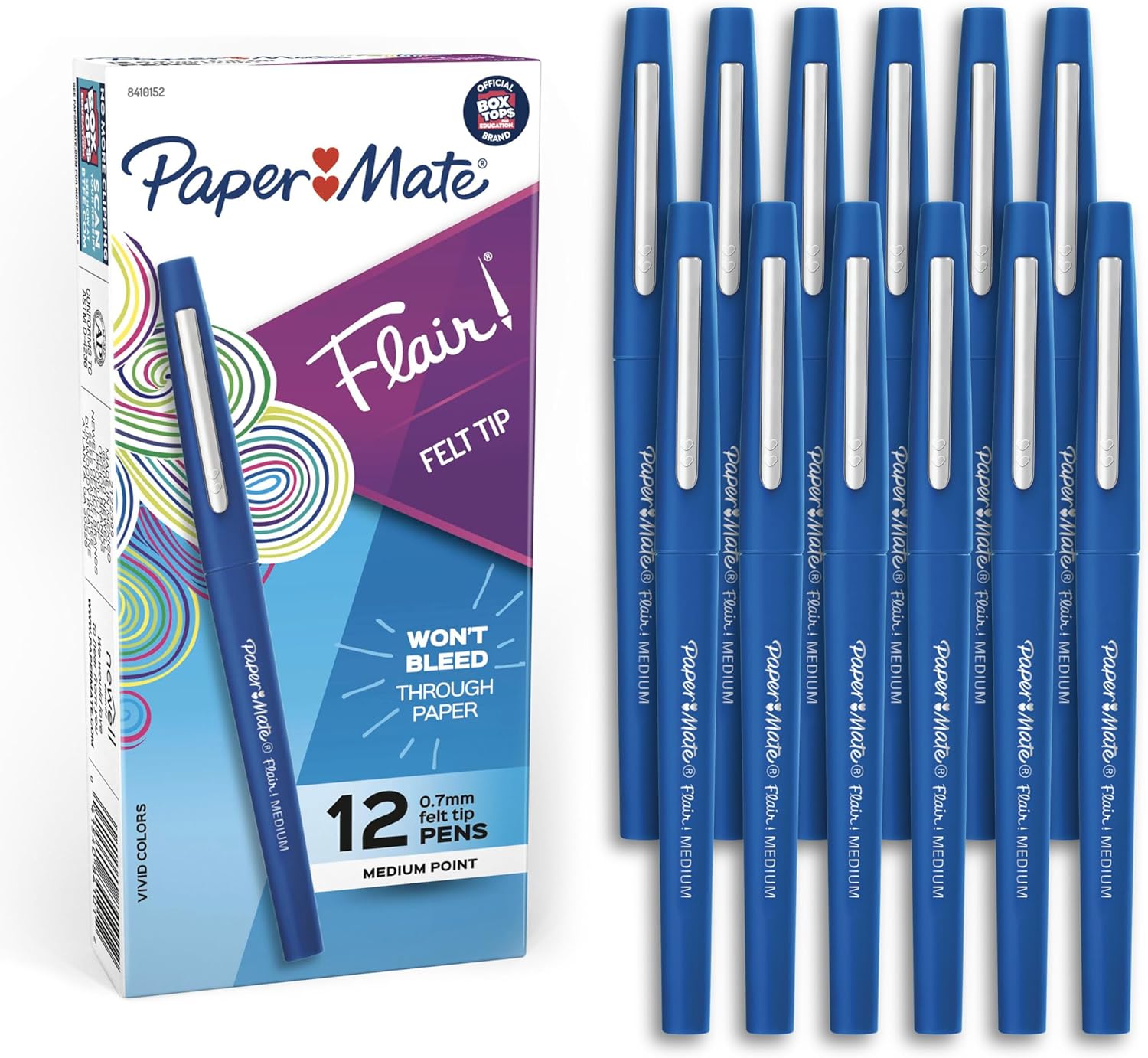 0.7mm medium point felt tip for clear, expressive lines