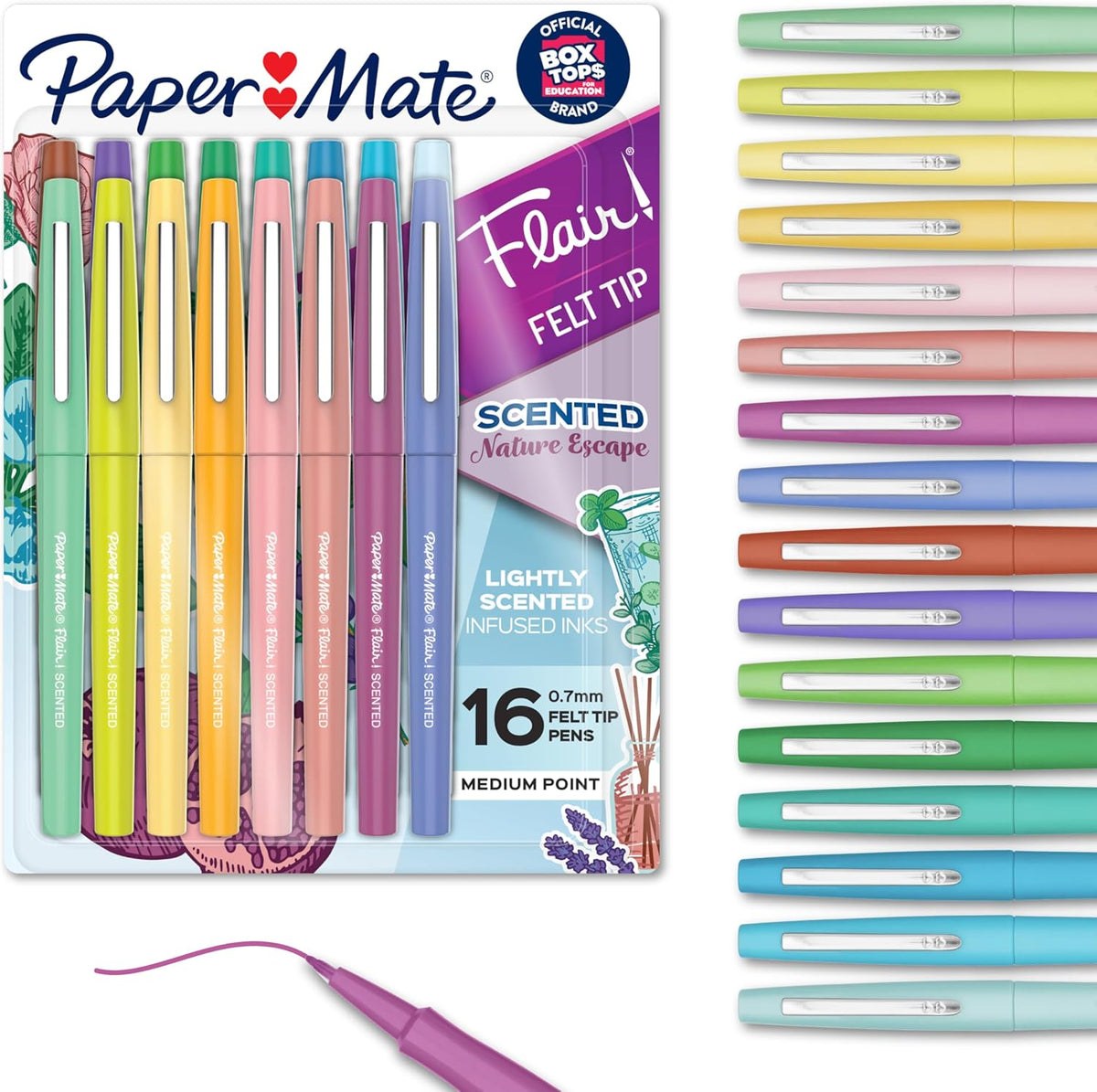0.7mm medium point felt tip producing bold, expressive lines