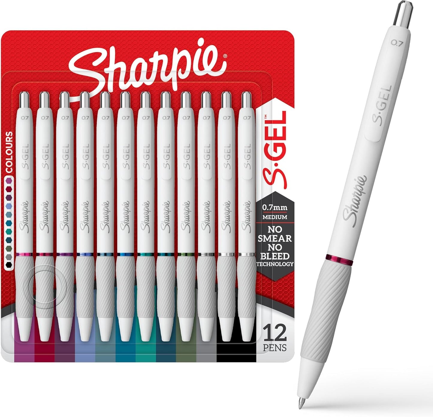 0.7mm medium point gel tip for balanced line weight