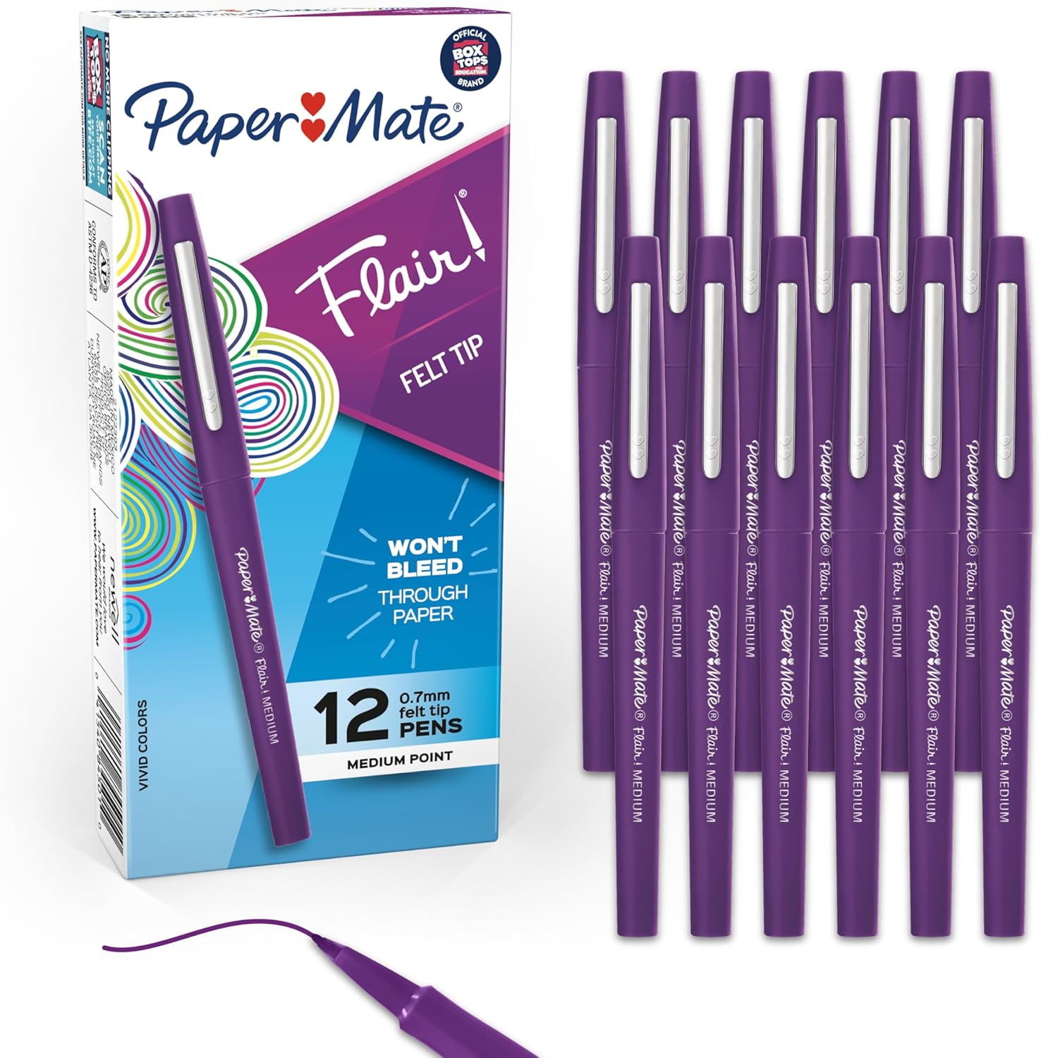 0.7mm medium-point porous felt tip with point guard anti-fray technology