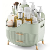 Pajiriona Makeup Organizer with Drawers – Sage Green Vanity Decor, Aesthetic Cosmetic Storage for Bedroom Dresser