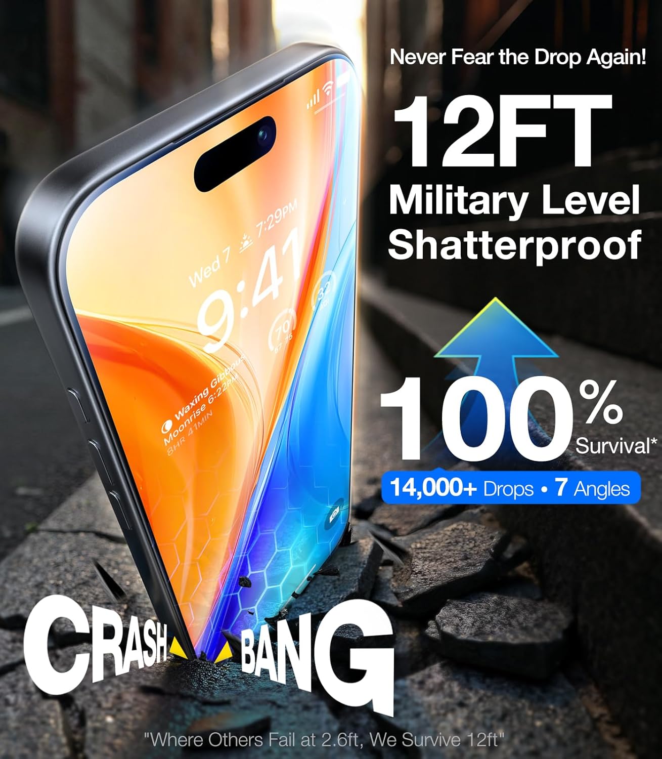 1:1 3d curved black edge providing reinforced full-coverage protection matching the iphone's exact contours