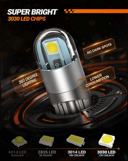 1:1 halogen replacement design with wedge base and no-polarity plug-and-play install