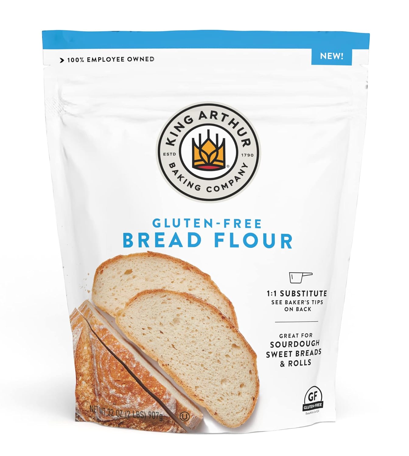 1:1 wheat flour replacement ratio for direct substitution in recipes