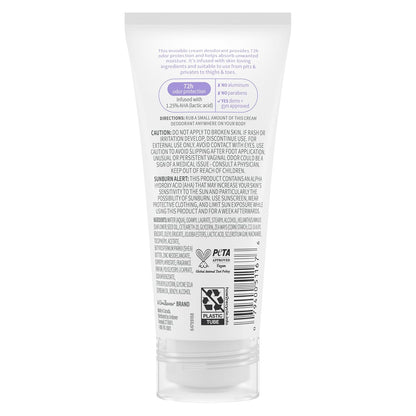 1.25% lactic acid (aha) infusion that balances skin ph and hydrates while controlling odor