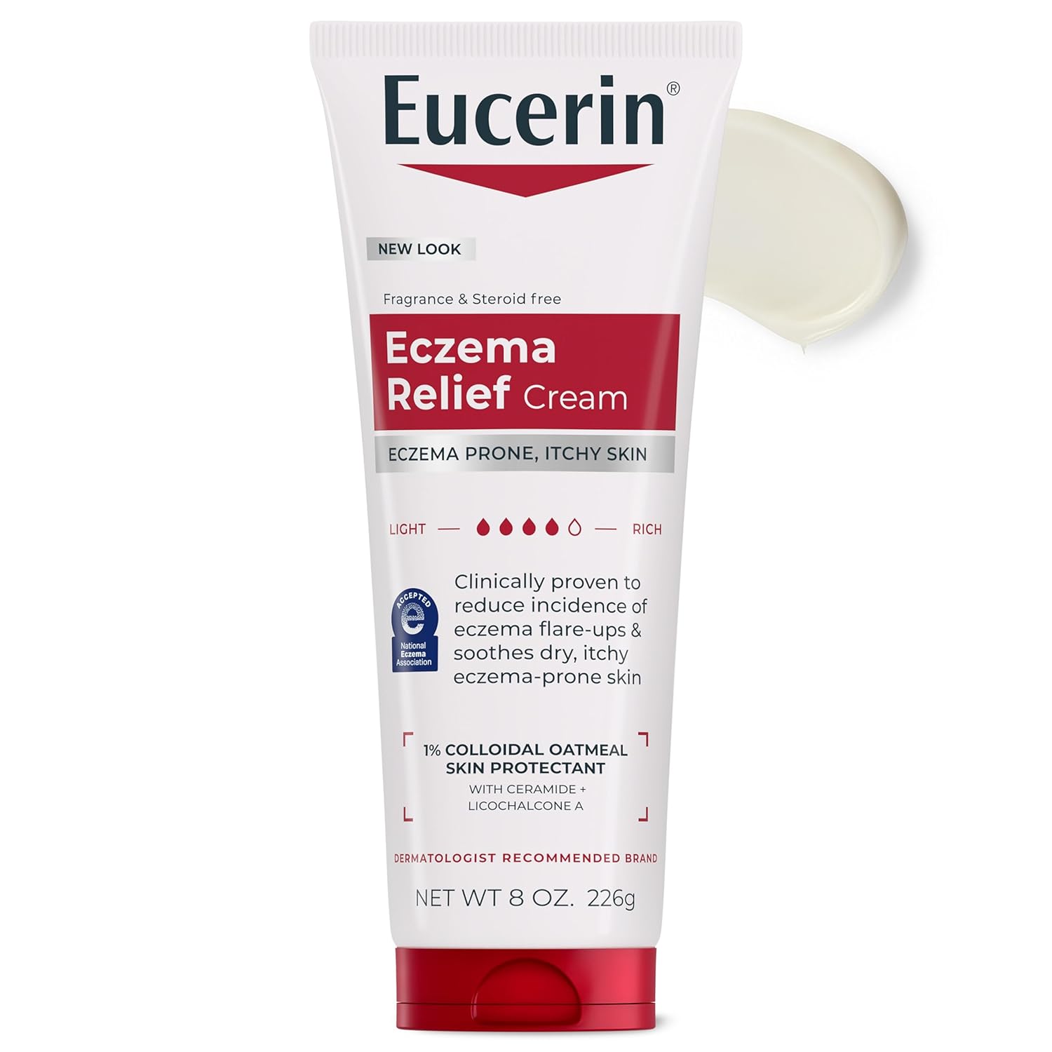 1% colloidal oatmeal (fda-recognized skin protectant) for itch relief and skin barrier support
