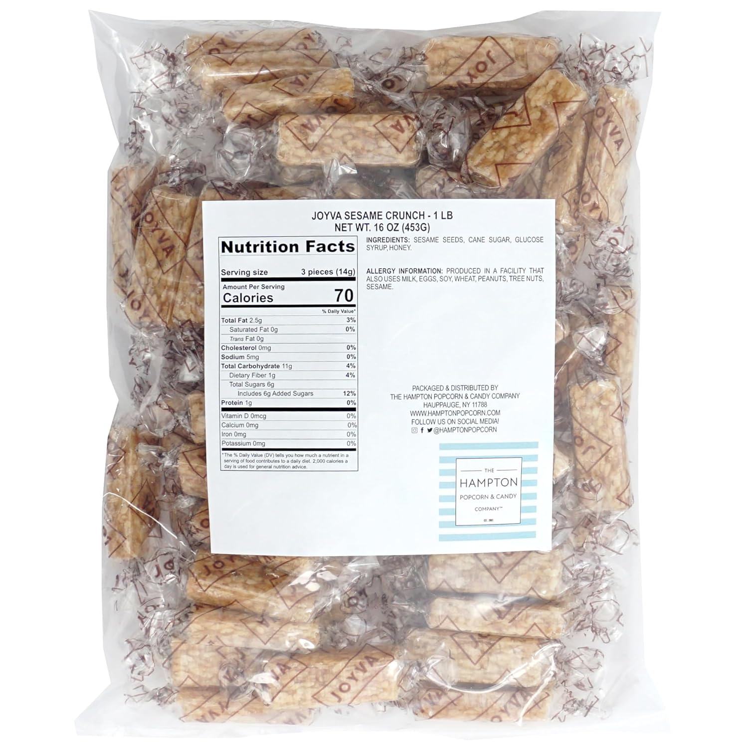1-pound bulk bag yielding multiple individually wrapped servings