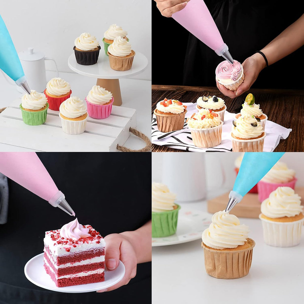 1 reusable silicone pastry bag included in the set