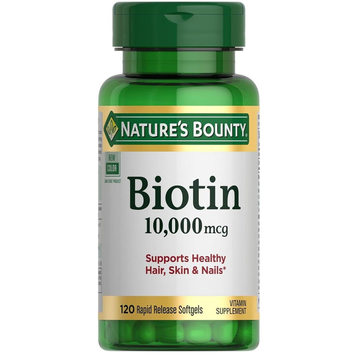 10,000 mcg biotin per rapid-release softgel