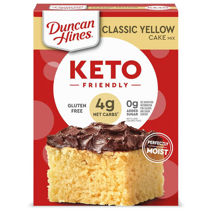 10.6 oz box of keto friendly classic yellow cake mix