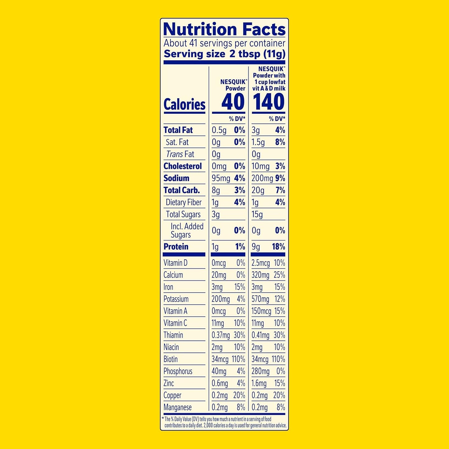 10 essential vitamins and minerals including calcium from tricalcium phosphate