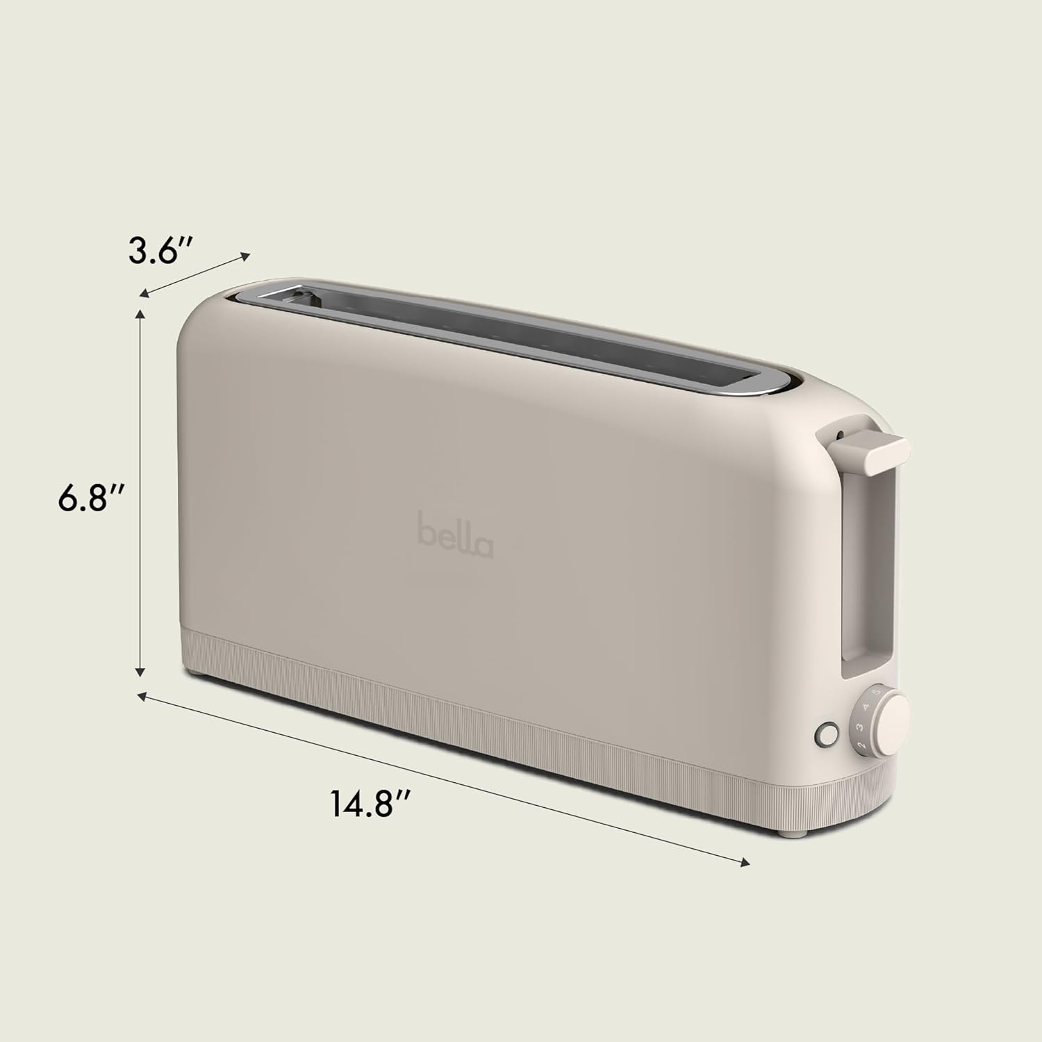10-inch extra-long slot with auto-centering guides for even browning