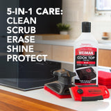 Weiman Glass Cooktop Cleaner Kit – Child-Safe Kitchen Degreaser for Smooth-Top Stoves, Non-Toxic Cream
