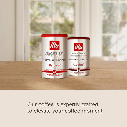 100% arabica instant coffee granules — dissolves in seconds with hot water