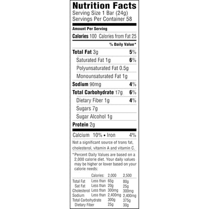 100 calories per bar for built-in portion control