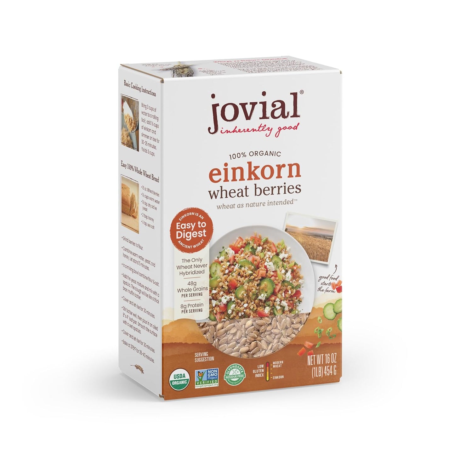100% einkorn wheat berries — the only wheat never hybridized