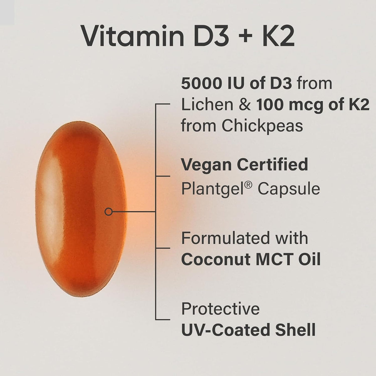 100 mcg k2 as mk-7 (most bioavailable k2 form) derived from fermented chickpeas