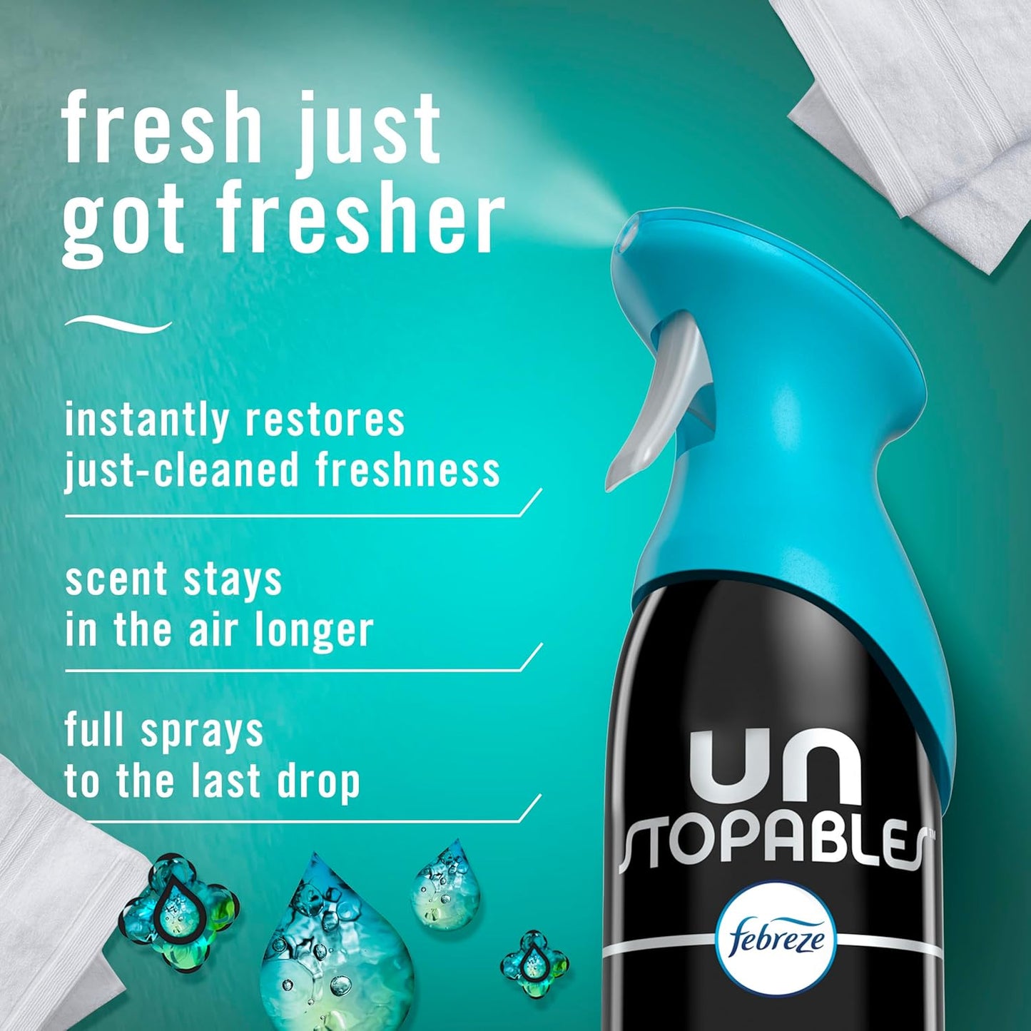 100% natural propellant in a non-toxic air-freshening nozzle