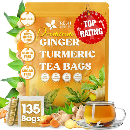 100% natural turmeric and ginger (and 230+ other single-herb and functional blends across the line)
