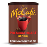 McCafe Premium Roast Medium Roast Ground Coffee 30 oz Canister – Home Office Brew for Focused Workday Mornings